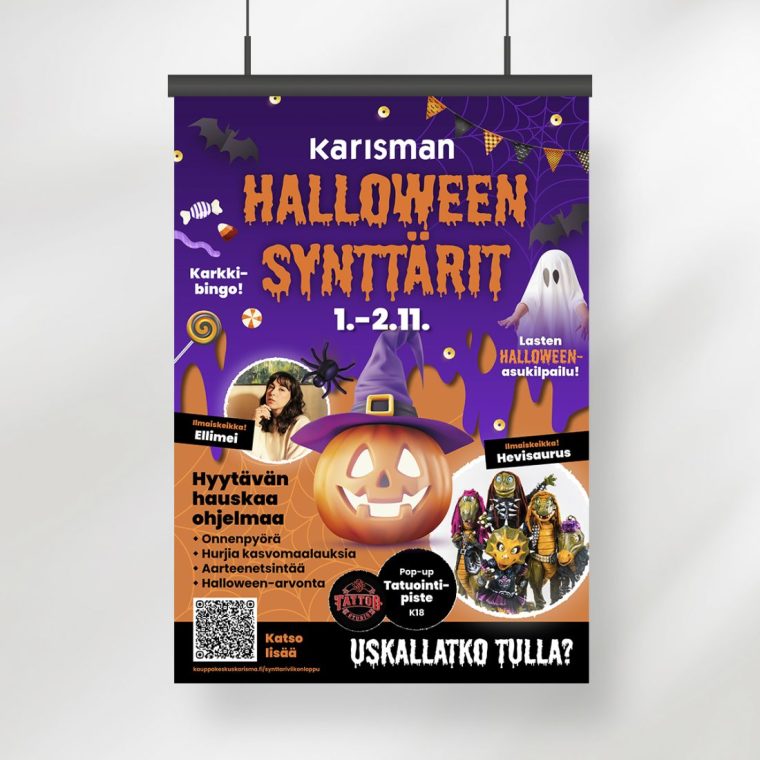 Mainostoimisto Queens Kauppakeskus Karisma kampanjailmeen suunnittelu, Karisman synttärit